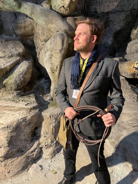 Ian Bucknole on the set of Indiana Jones and the Dial of Destiny.