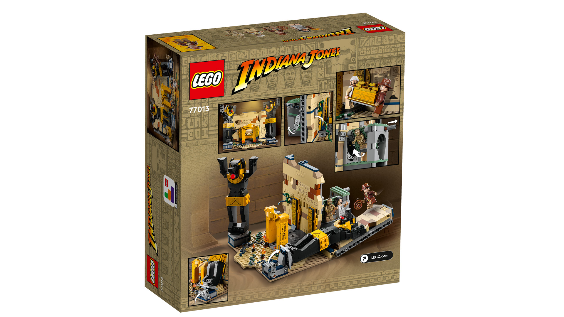 “Escape from the Lost Tomb" LEGO Indiana Jones back of the box