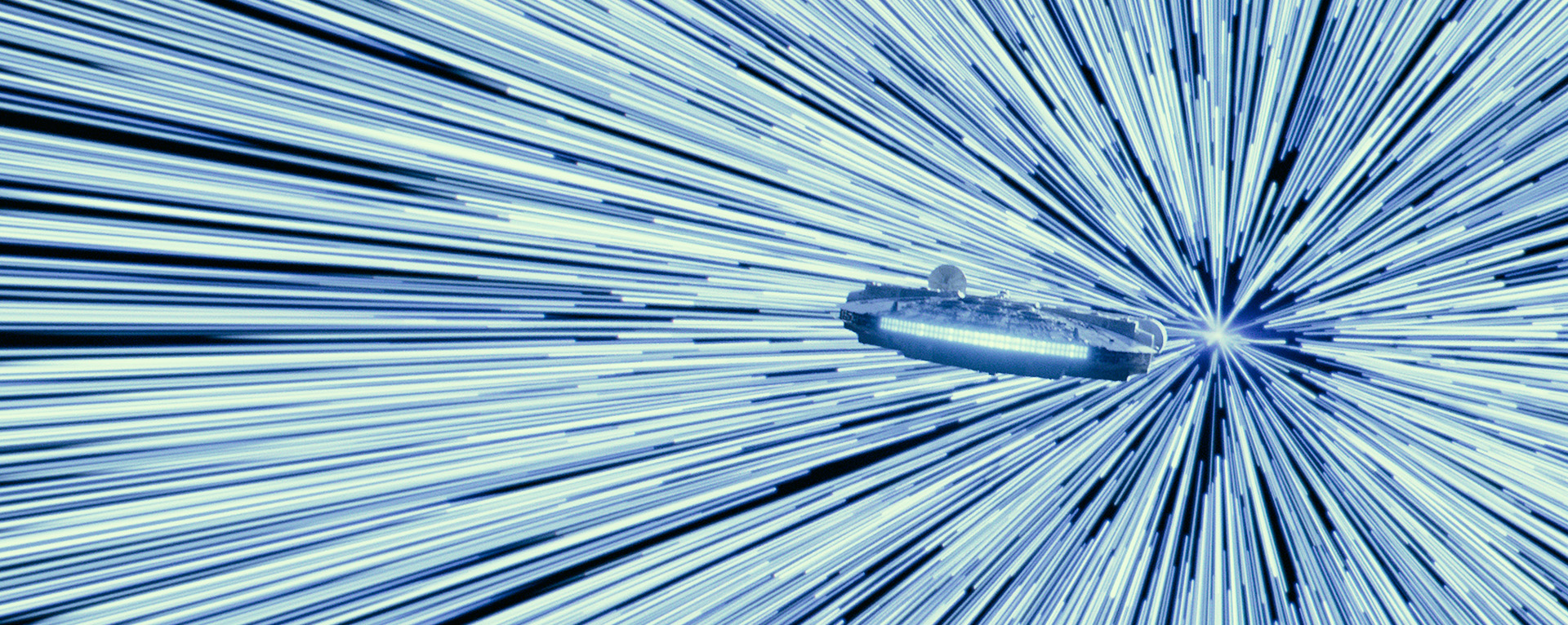 Millennium Falcon jumps to lightspeed
