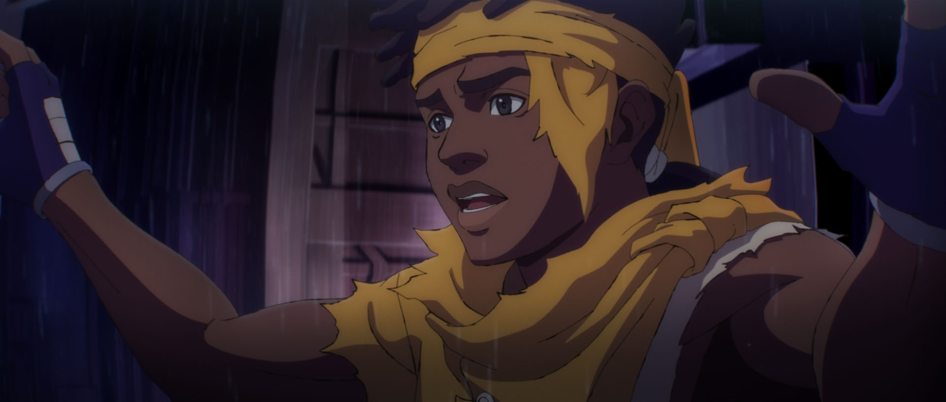 Crux talks to other prisoners in "The Pit"